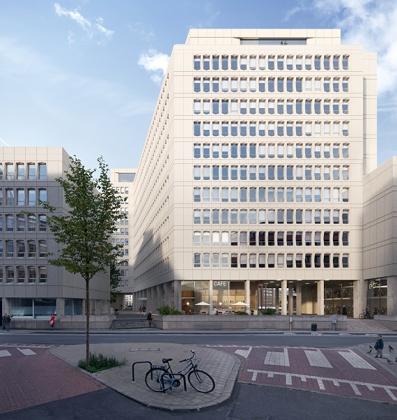 ICONIC SEVENTIES BUILDING IN BRUSSELS EUROPEAN DISTRICT GIVEN A SUSTAINABLE FUTURE